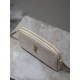 Premio Replica Pochette trapuntata con zip Gaby YSL Saint Laurent Bianco Imitazione Outlet
