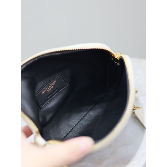 Premio Replica Pochette trapuntata con zip Gaby YSL Saint Laurent Bianco Imitazione Outlet
