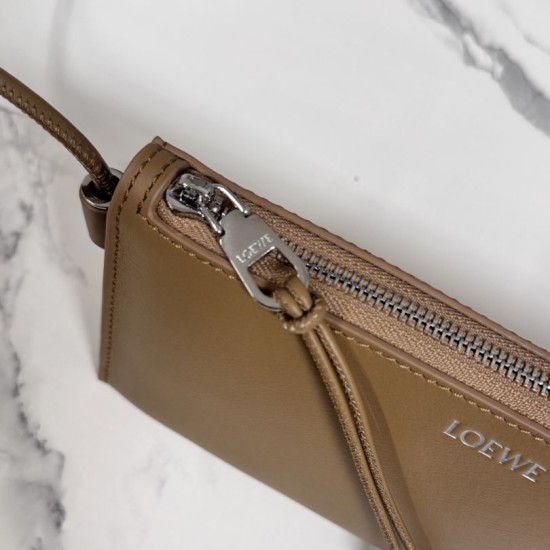 Premio Replica Borsa Loewe Joya Pouch Nappa marrone Imitazione Outlet