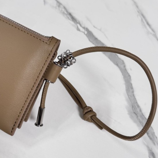 Premio Replica Borsa Loewe Joya Pouch Nappa marrone Imitazione Outlet