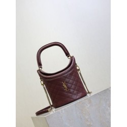 Premio Replica Borse a secchiello Gaby di YSL Saint Laurent bordeaux Imitazione Outlet