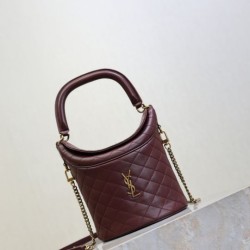 Premio Replica Borse a secchiello Gaby di YSL Saint Laurent bordeaux Imitazione Outlet