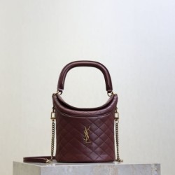Premio Replica Borse a secchiello Gaby di YSL Saint Laurent bordeaux Imitazione Outlet