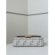 Premio Replica Borsa a tracolla classica Fendi Baguette FF ricamato grigio Imitazione Outlet