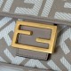 Premio Replica Borsa a tracolla classica Fendi Baguette FF ricamato grigio Imitazione Outlet