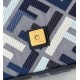 Premio Replica Borsa a tracolla classica Fendi Baguette FF ricamato Blu Imitazione Outlet
