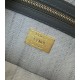 Premio Replica Borsa a tracolla classica Fendi Baguette FF ricamato Blu Imitazione Outlet