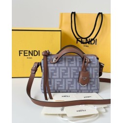 Premio Replica Borsa Fendi Denim Vitello Grace FF Mini By The Way Boston Blu Imitazione Outlet