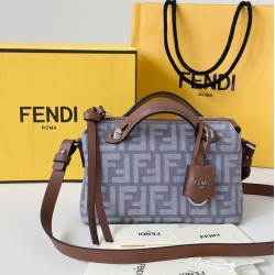 Premio Replica Borsa Fendi Denim Vitello Grace FF Mini By The Way Boston Blu Imitazione Outlet
