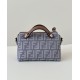 Premio Replica Borsa Fendi Denim Vitello Grace FF Mini By The Way Boston Blu Imitazione Outlet
