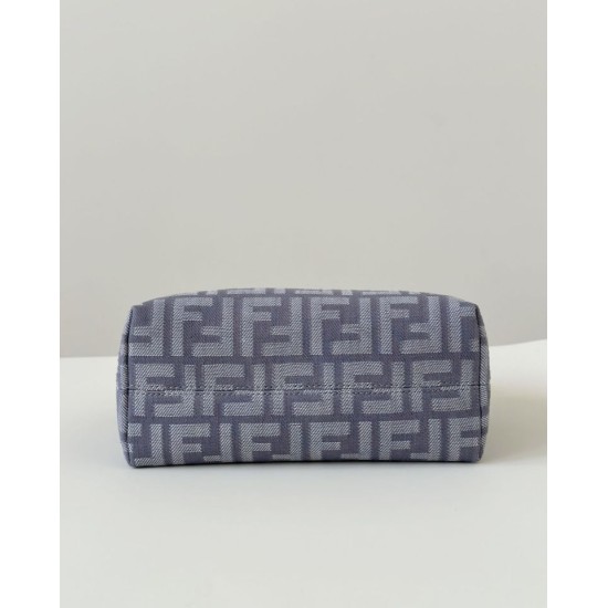Premio Replica Borsa Fendi Denim Vitello Grace FF Mini By The Way Boston Blu Imitazione Outlet