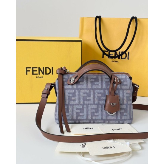 Premio Replica Borsa Fendi Denim Vitello Grace FF Mini By The Way Boston Blu Imitazione Outlet