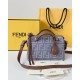 Premio Replica Borsa Fendi Denim Vitello Grace FF Mini By The Way Boston Blu Imitazione Outlet