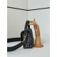 Premio Replica Borsa Fendi Baguette tessuto jacquard FF effetto denim blu Imitazione Outlet