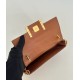 Premio Replica Borsa Fendi Baguette con manico superiore e logo FF impresso marrone Imitazione Outlet