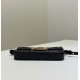 Premio Replica Borsa Fendi Baguette con manico superiore e logo FF impresso Nero Imitazione Outlet