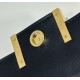 Premio Replica Borsa Fendi Baguette con manico superiore e logo FF impresso Nero Imitazione Outlet