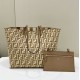 Premio Replica Borsa tote reversibile grande Fendi Roll Albicocca Imitazione Outlet