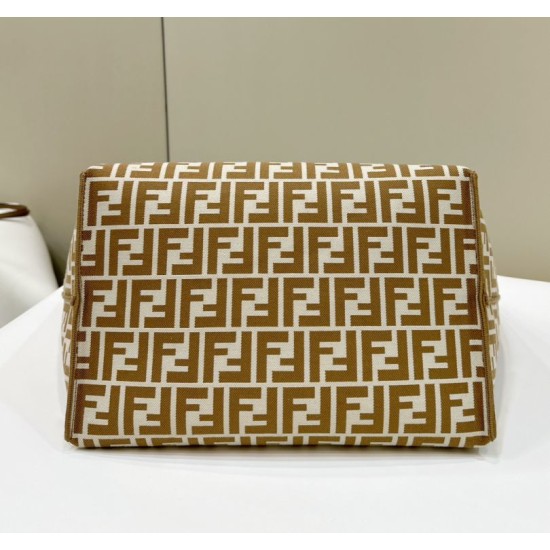 Premio Replica Borsa tote reversibile grande Fendi Roll Albicocca Imitazione Outlet