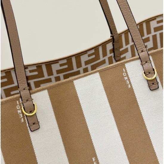 Premio Replica Borsa tote reversibile grande Fendi Roll Albicocca Imitazione Outlet