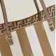 Premio Replica Borsa tote reversibile grande Fendi Roll Albicocca Imitazione Outlet