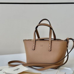 Premio Replica Borsa tote Fendi Roll Mini Selleria Marrone Imitazione Outlet