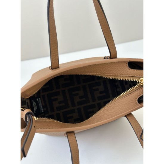 Premio Replica Borsa tote Fendi Roll Mini Selleria Marrone Imitazione Outlet