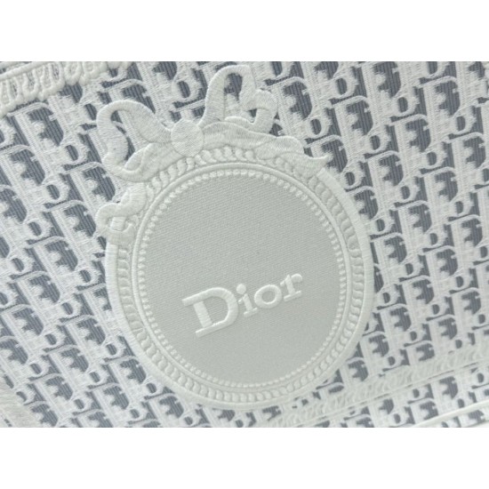 Premio Replica Borsa da uomo Dior Book Tote Piccola/Media/Grande con ricamo obliquo e tracolla blu/bianca Imitazione Outlet