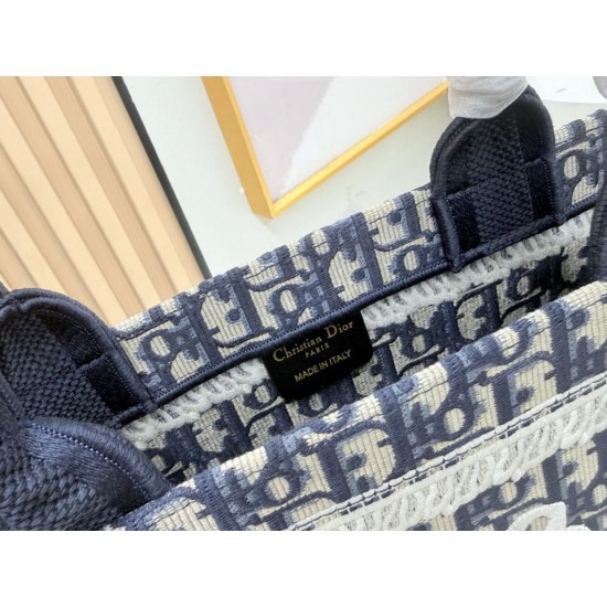 Premio Replica Borsa da uomo Dior Book Tote Piccola/Media/Grande con ricamo obliquo e tracolla Nero Imitazione Outlet