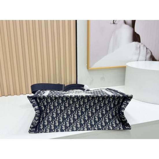 Premio Replica Borsa da uomo Dior Book Tote Piccola/Media/Grande con ricamo obliquo e tracolla Nero Imitazione Outlet