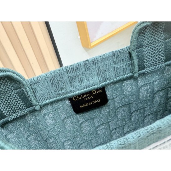 Premio Replica Borsa da uomo Dior Book Tote Piccola/Media/Grande con ricamo obliquo e tracolla Verde Imitazione Outlet