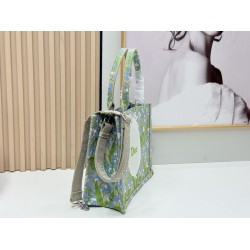 Premio Replica Borsa Dior Book Tote piccola/media/grande con motivo mughetto Verde Imitazione Outlet