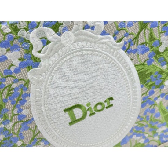 Premio Replica Borsa Dior Book Tote piccola/media/grande con motivo mughetto Verde Imitazione Outlet