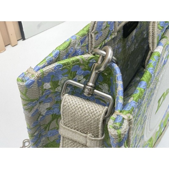 Premio Replica Borsa Dior Book Tote piccola/media/grande con motivo mughetto Verde Imitazione Outlet