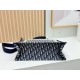 Premio Replica Borsa tote Dior Book con ricami e cornice in pizzo bianco Nero Imitazione Outlet