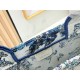 Premio Replica Borsa Dior Book Tote piccola/media/grande con ricamo Toile de Jouy blu/bianco Imitazione Outlet