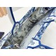 Premio Replica Borsa Dior Book Tote piccola/media/grande con ricamo Toile de Jouy blu/bianco Imitazione Outlet
