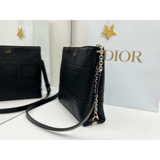 Premio Replica Borsa Dior Trianon con catena nera Imitazione Outlet