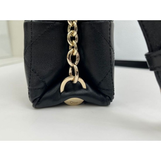 Premio Replica Borsa Dior Trianon con catena nera Imitazione Outlet