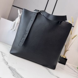 Replica Borsa tote LOEWE con logo Loop Nero Fallate Online