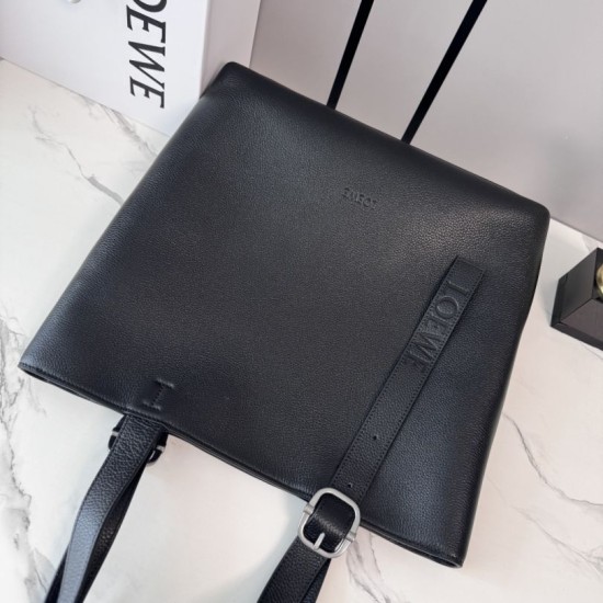 Replica Borsa tote LOEWE con logo Loop Nero Fallate Online