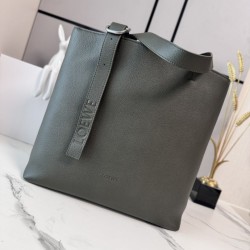 Replica Borsa tote LOEWE con logo Loop verde Fallate Online