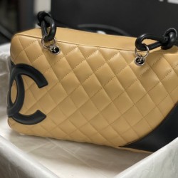 Replica Borsa da bowling Chanel Cambon Ligne Marrone Fallate Online