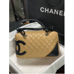 Replica Borsa da bowling Chanel Cambon Ligne Marrone Fallate Online