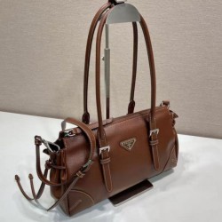 Replica Borsa Prada Bonne con manico superiore 1BG628 Borgogna Fallate Online