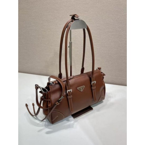 Replica Borsa Prada Bonne con manico superiore 1BG628 Borgogna Fallate Online