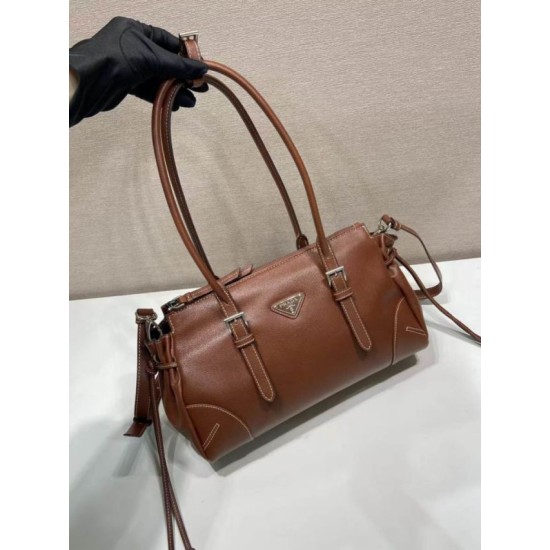 Replica Borsa Prada Bonne con manico superiore 1BG628 Borgogna Fallate Online