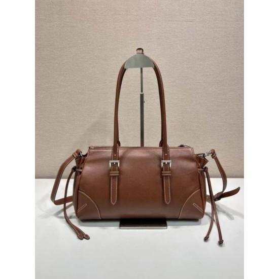Replica Borsa Prada Bonne con manico superiore 1BG628 Borgogna Fallate Online
