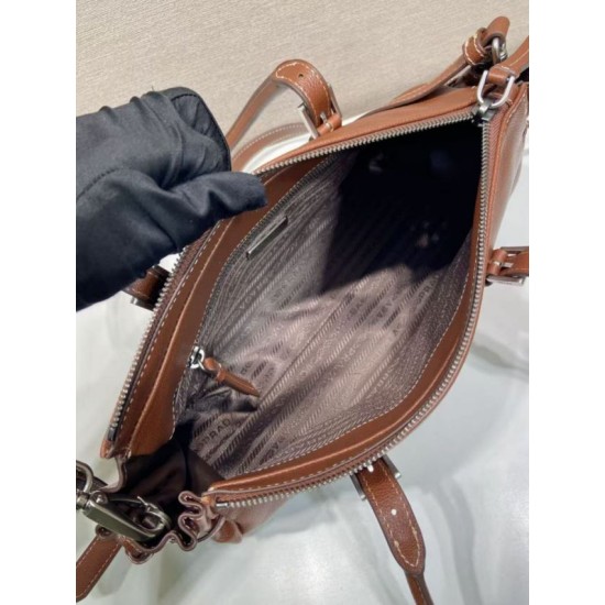 Replica Borsa Prada Bonne con manico superiore 1BG628 Borgogna Fallate Online