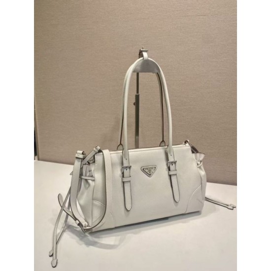 Replica Borsa Prada Bonne con manico superiore 1BG628 Bianco Fallate Online